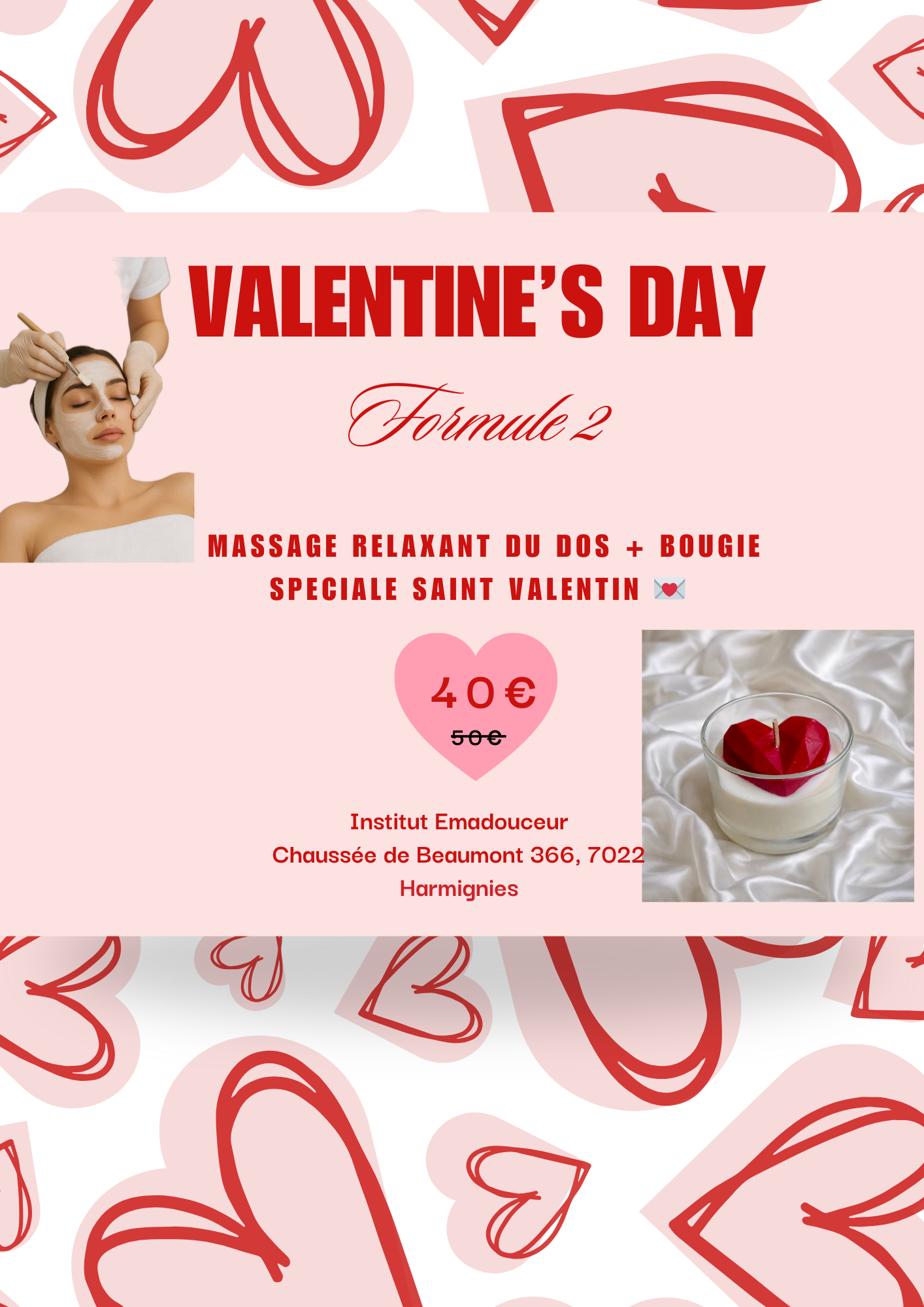 Soin du visage relaxants + une bougie spéciale saint Valentin 💌