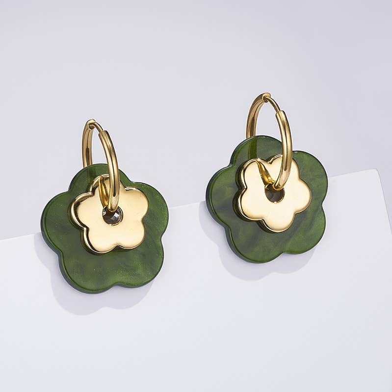 Boucle d’oreille fleurs