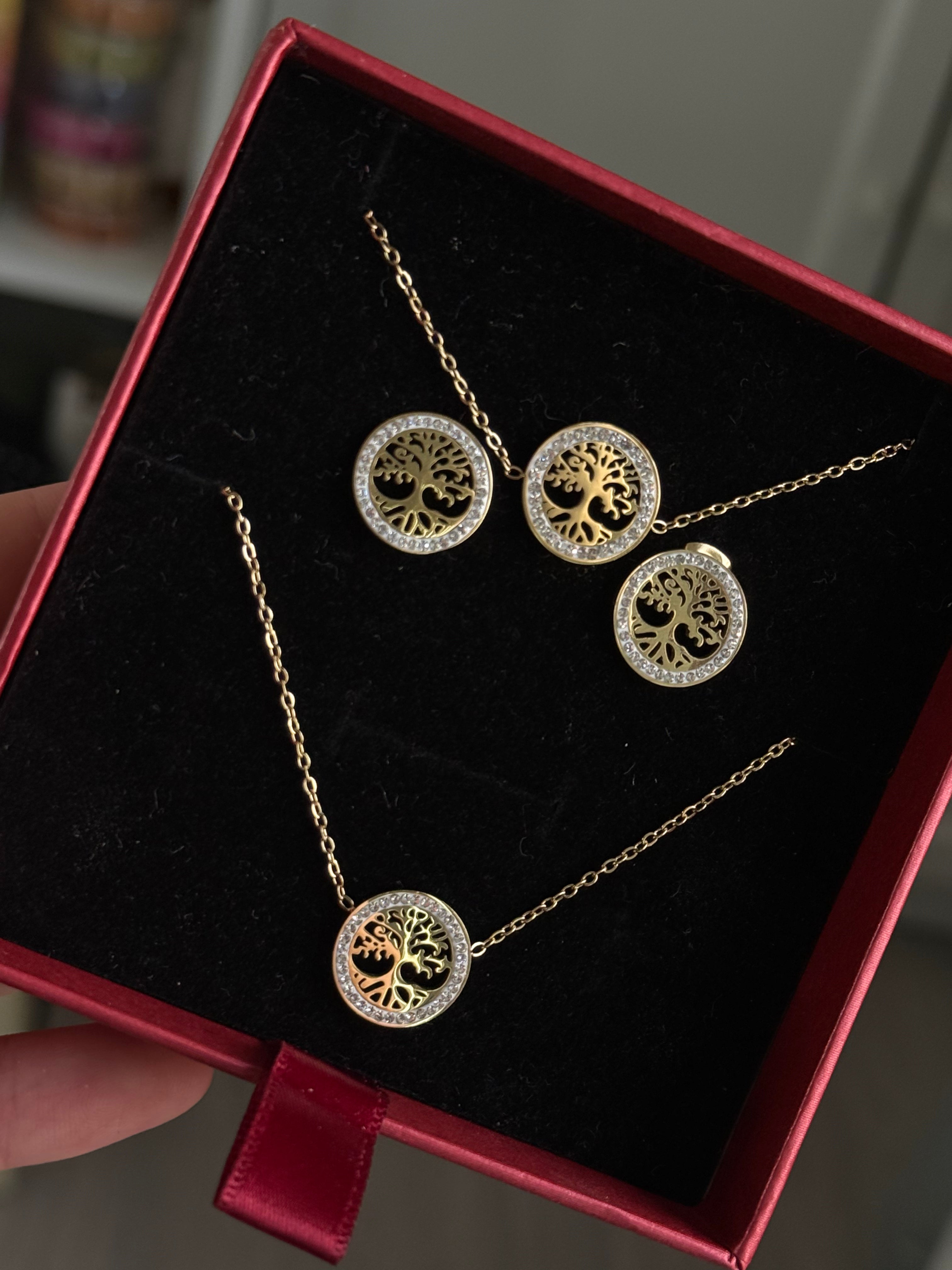 Coffret collier - bracelet - boucle d’oreille