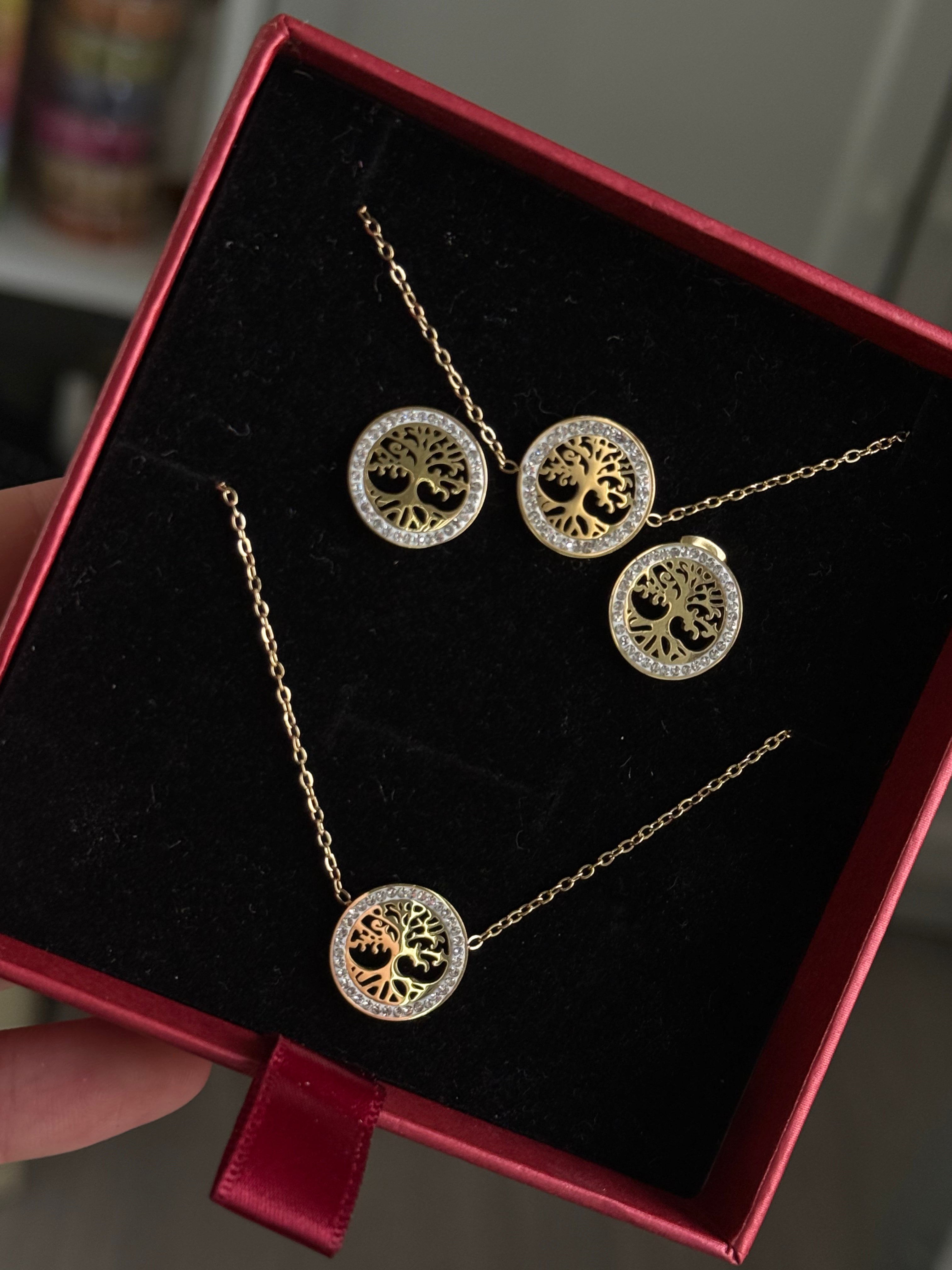 Coffret collier - bracelet - boucle d’oreille