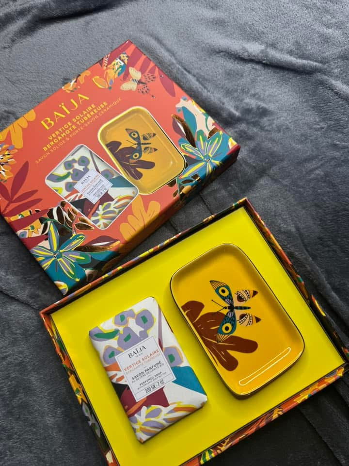Coffret savon + porte savon céramique