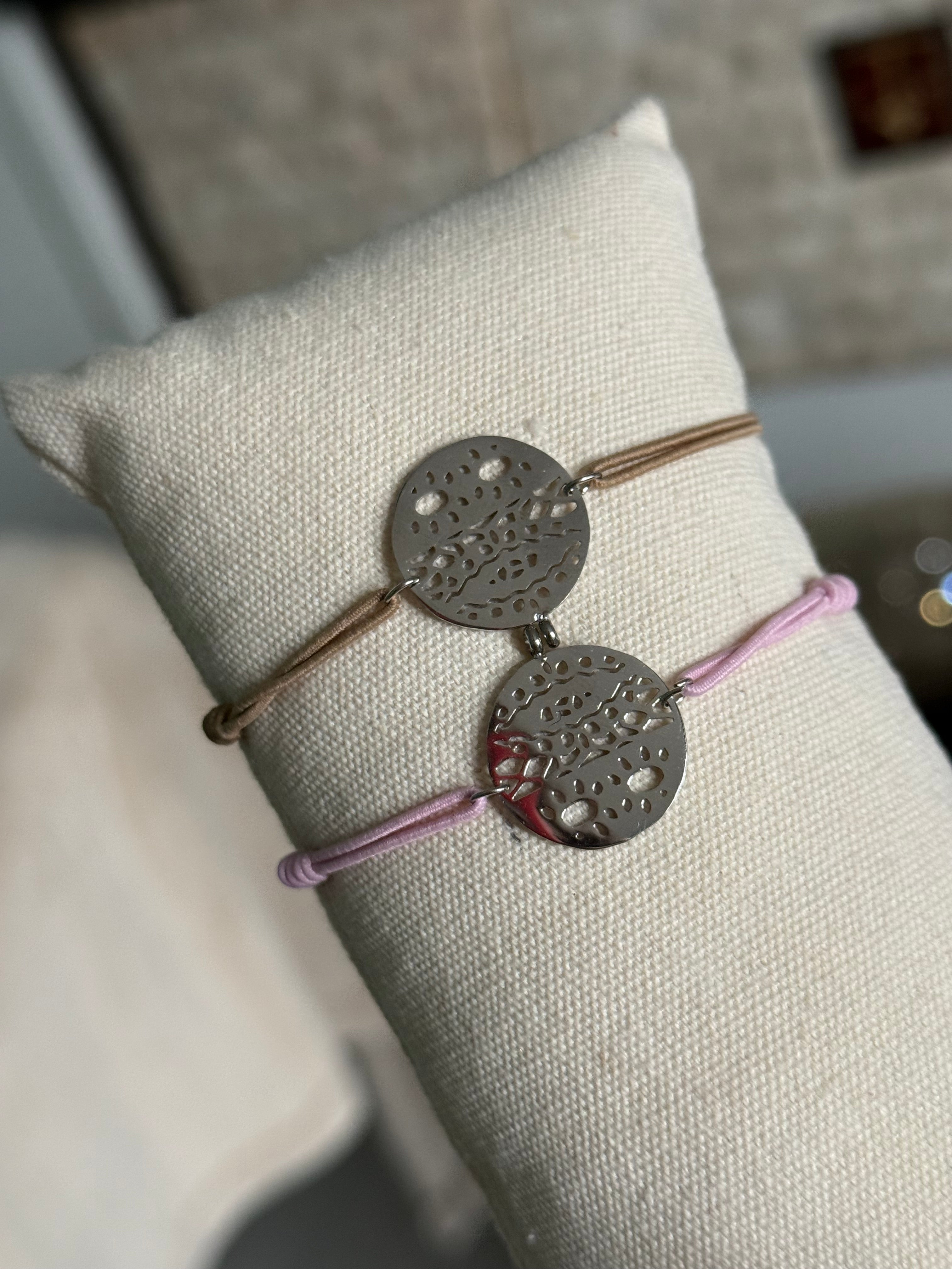 Bracelet médailles en acier inoxydable
