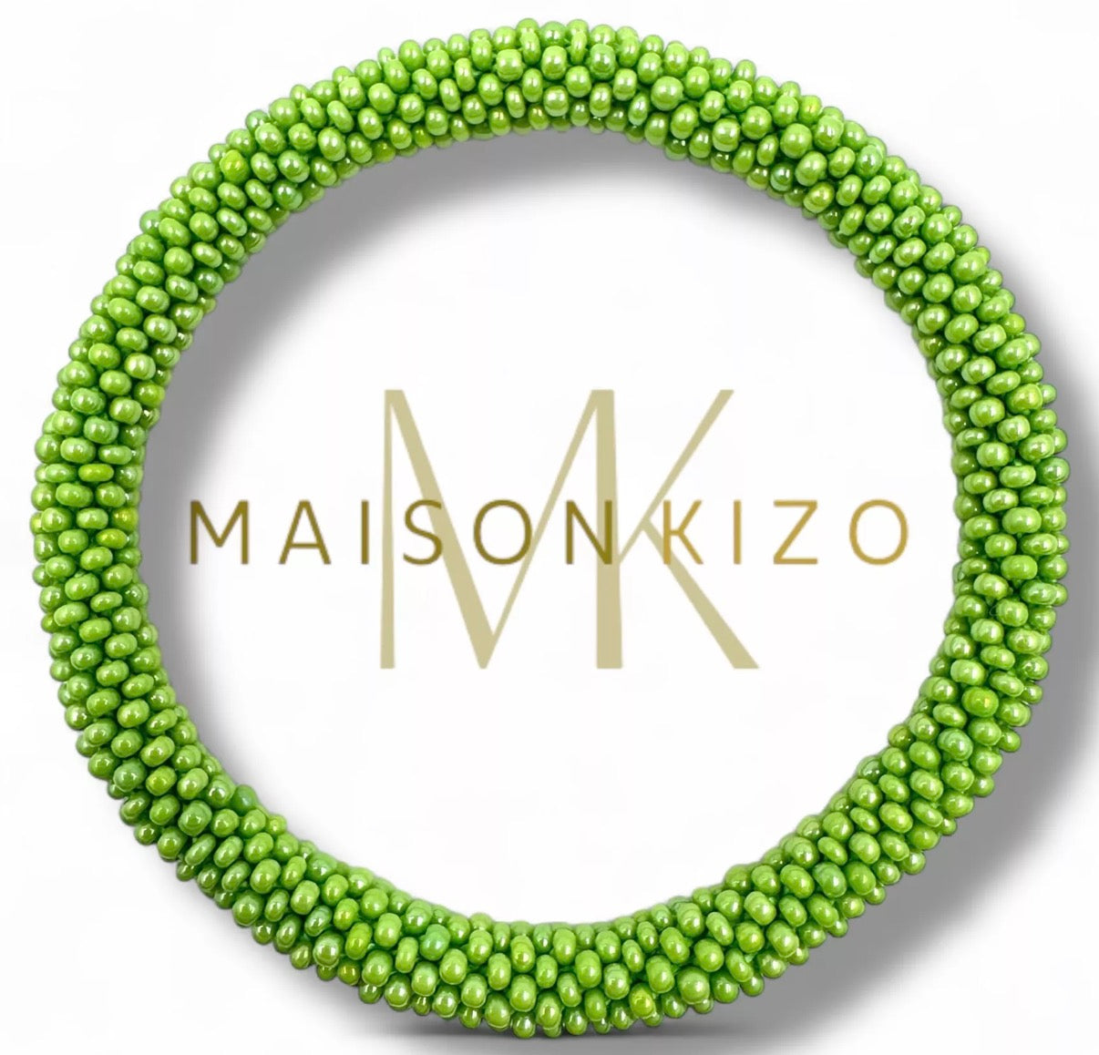 Bracelet népalais E27 vert pomme