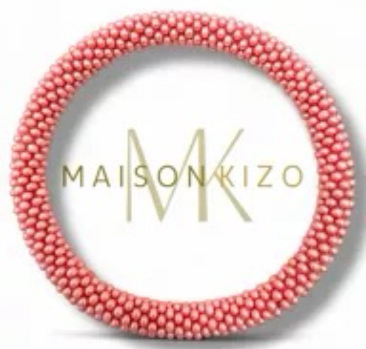 Bracelet népalais saumon R31