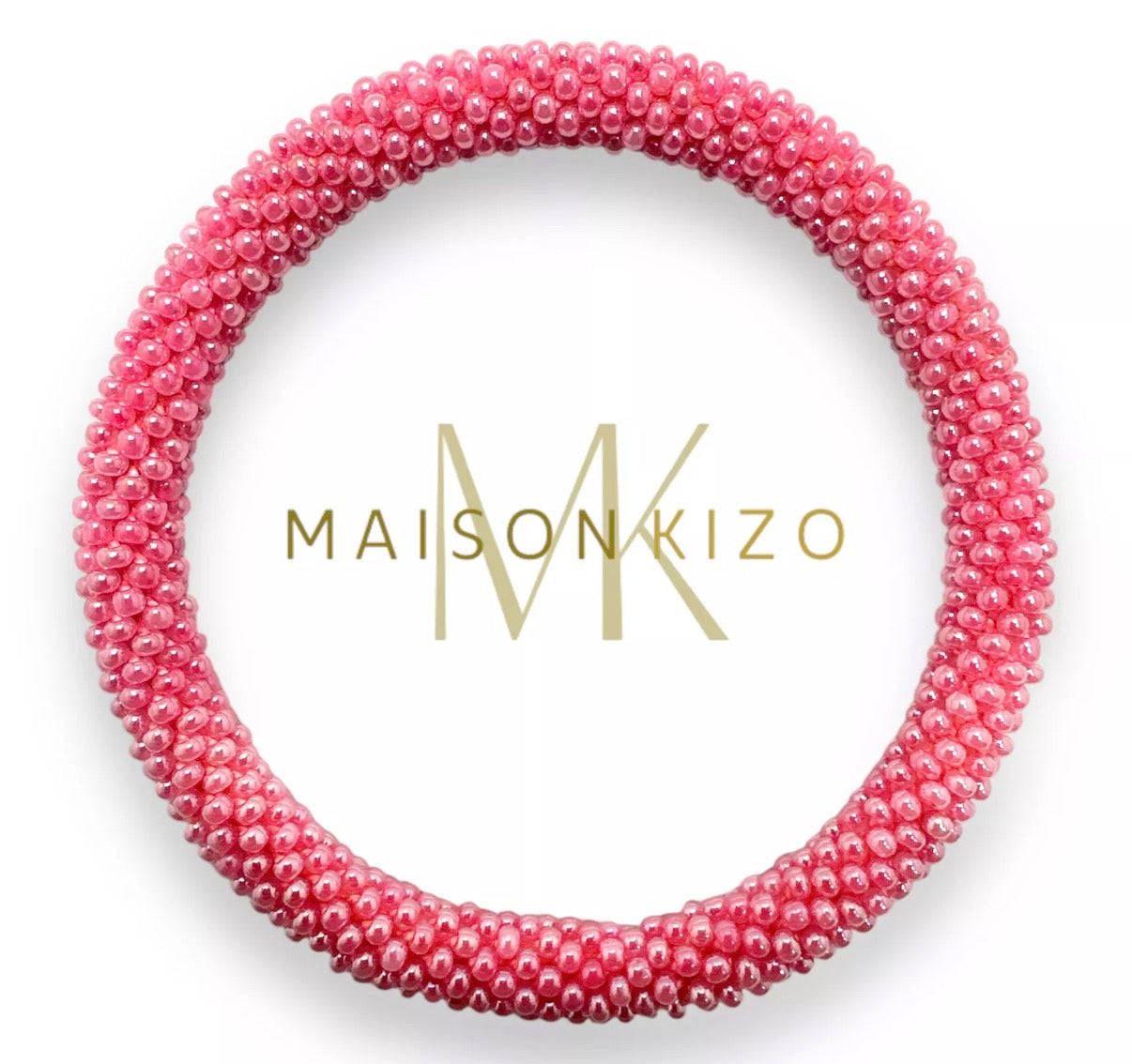 Bracelet népalais rose R21