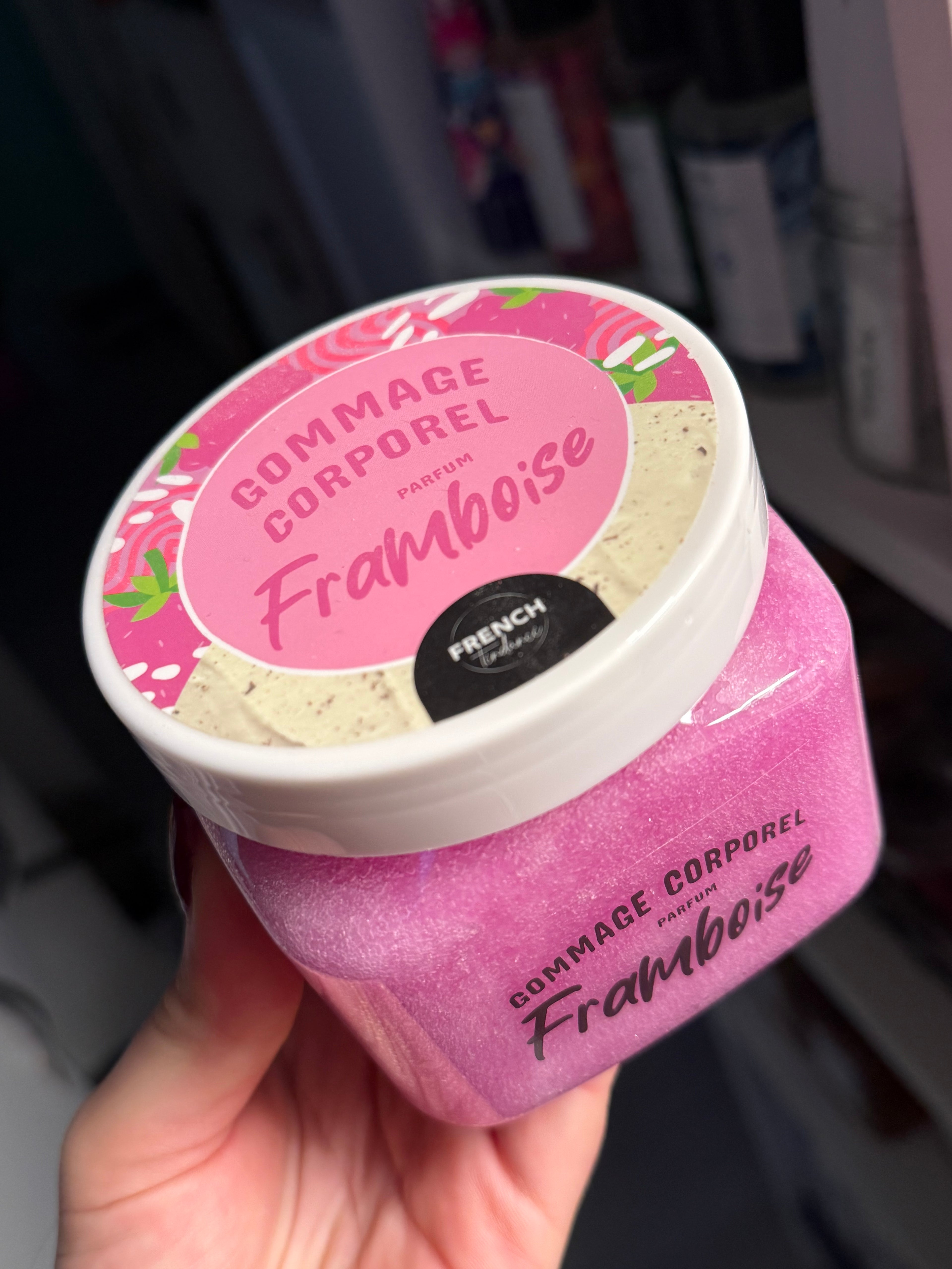 Gommages corps - senteur Framboises ou vanille