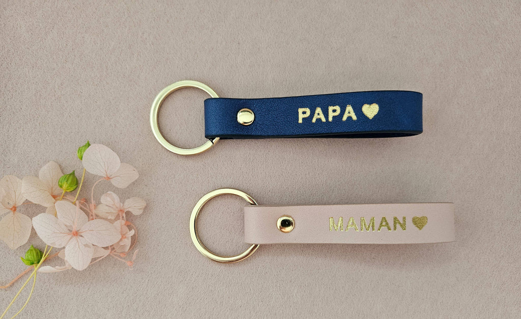 Porte-clé cuir maman