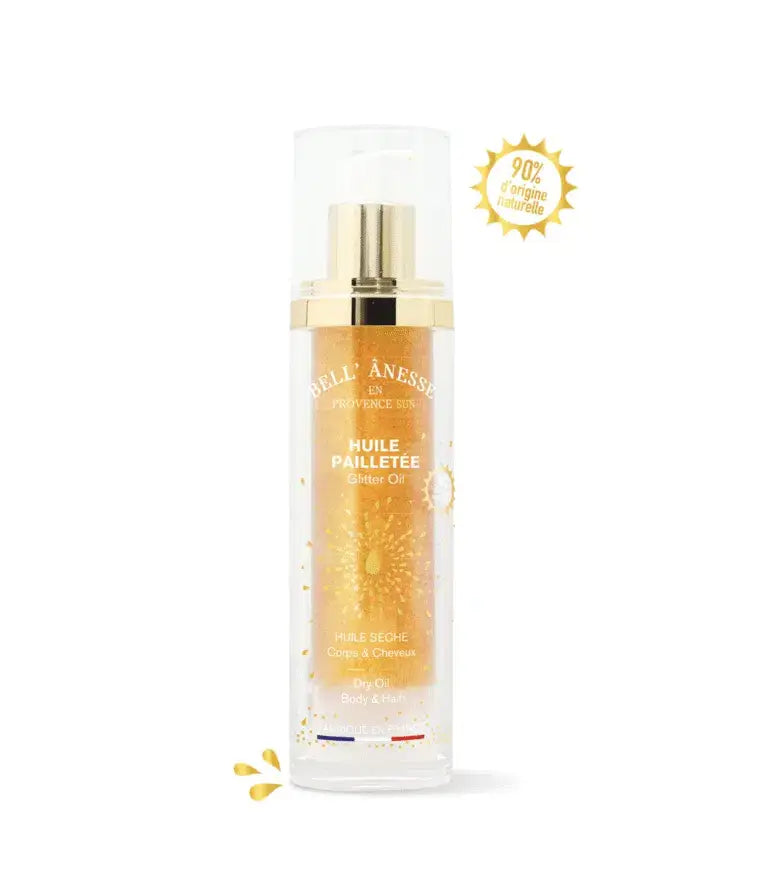 HUILE SÈCHE PAILLETÉE CORPS ET CHEVEUX MONOI 50ML
