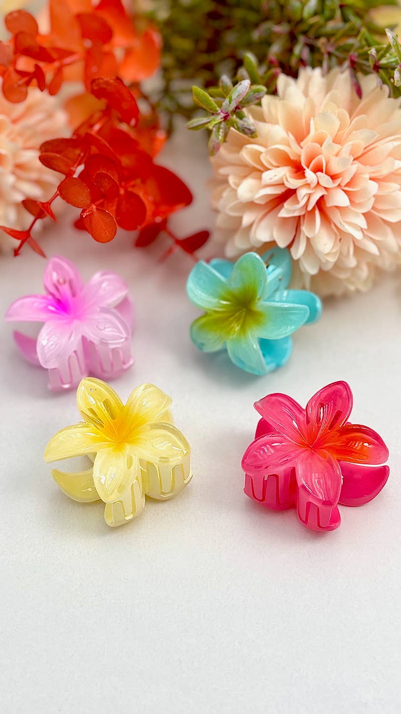 Mini pince à cheveux fleurs 4cm YH37