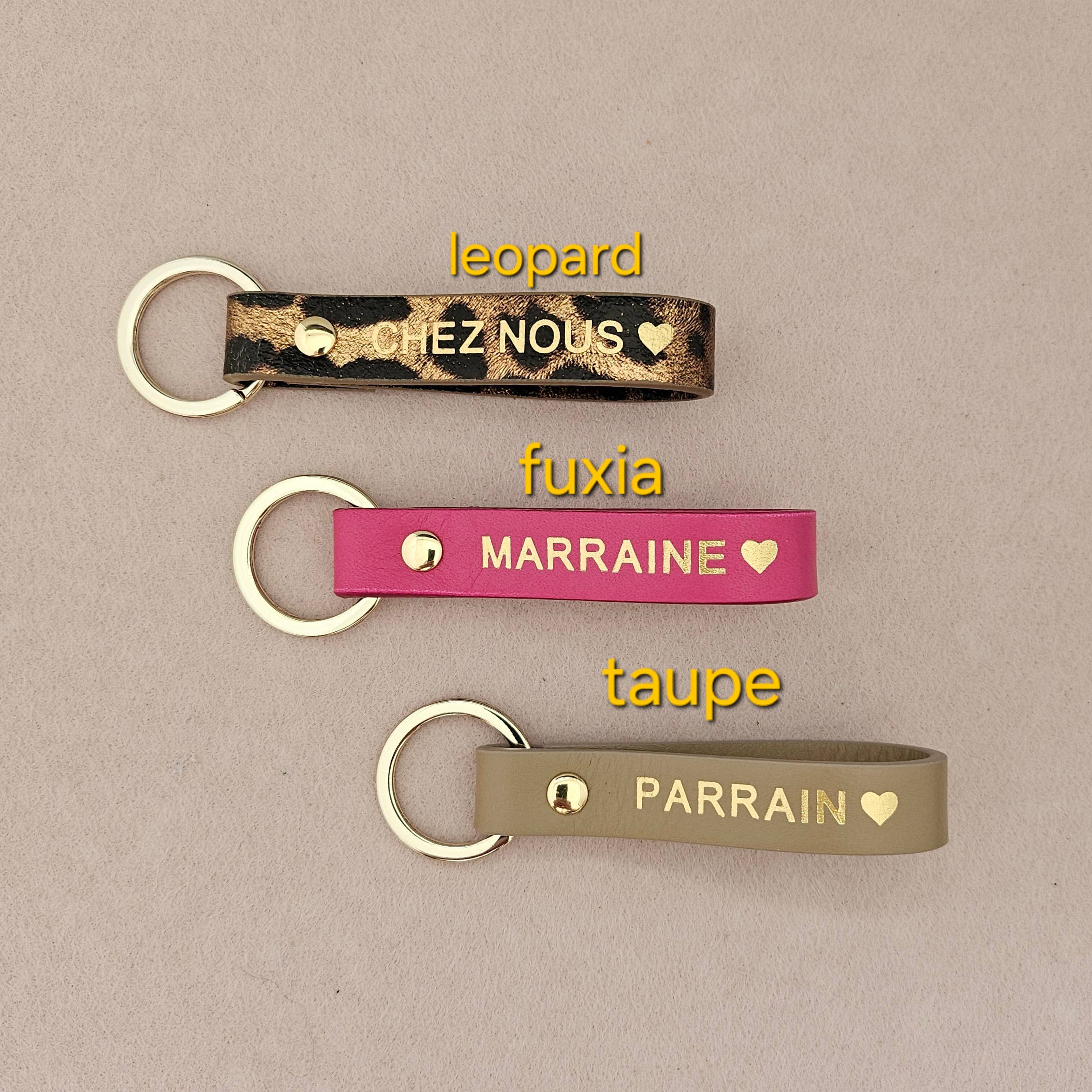 Porte-clé cuir maman