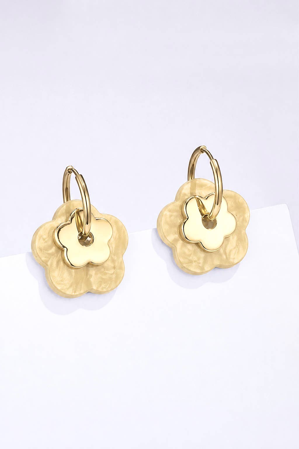 Boucles d'oreilles en acier inoxydable 124RX355