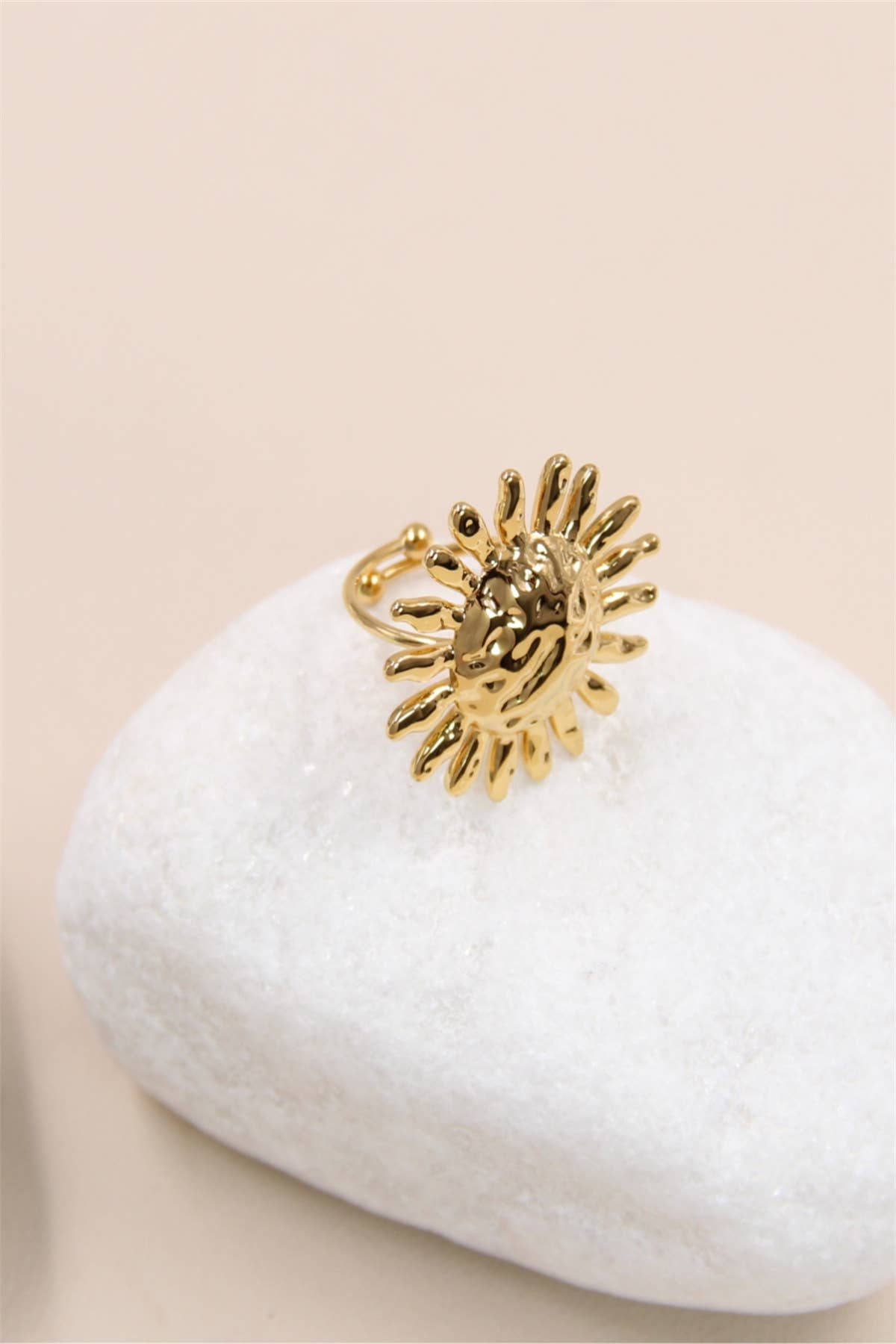 Bague Soleil Ajustable En Acier Inoxydable